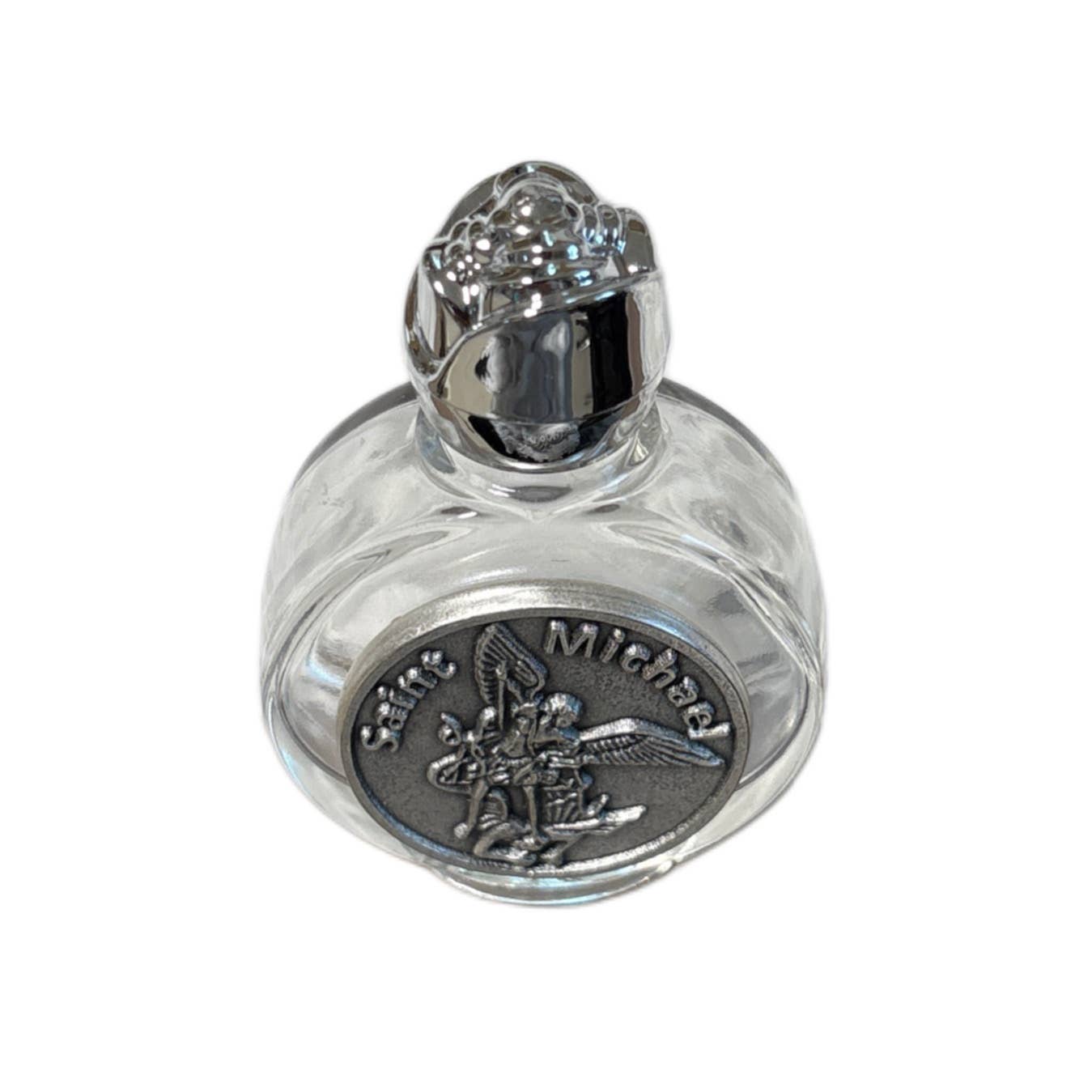St. Michael Holy Water Bottle – 1 oz Glass Catholic Devotional Bottle