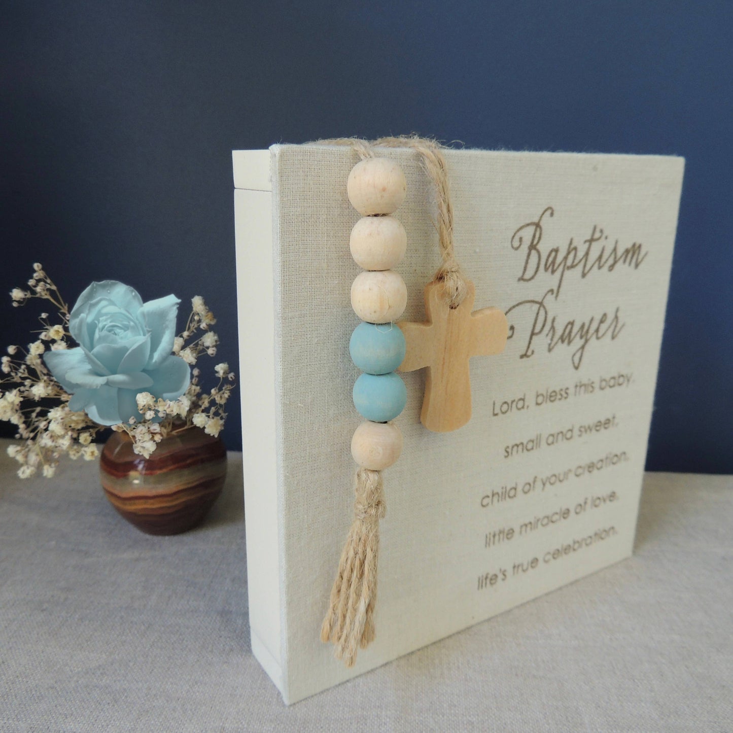 Baptism Prayer Plaque – Catholic Baby Baptism Gift