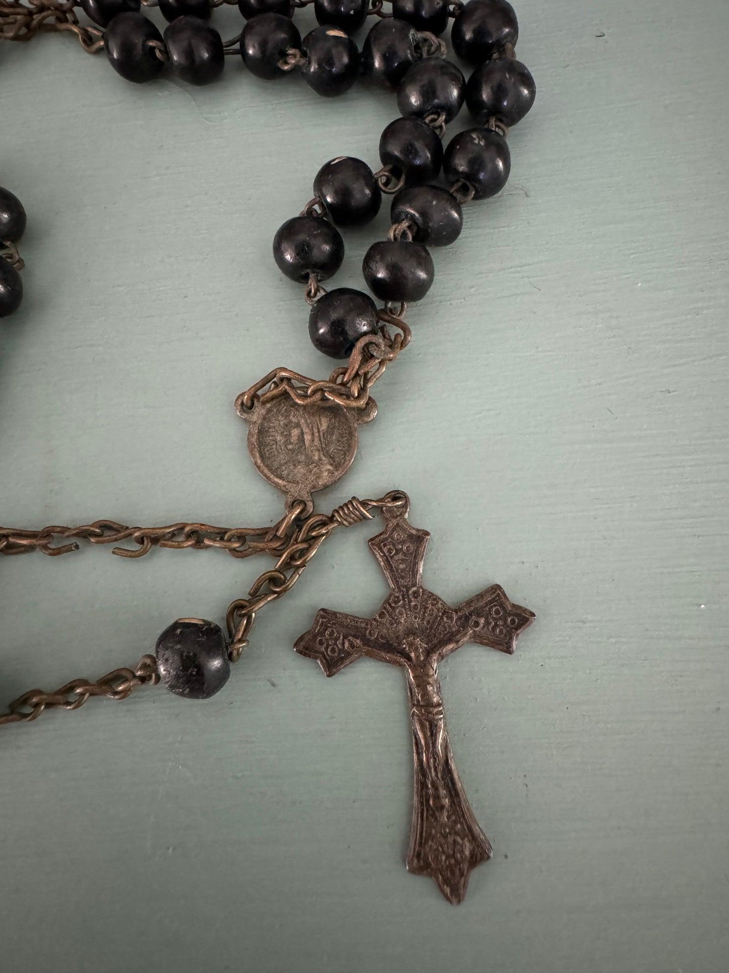 Black & Silver Rosary Vintage