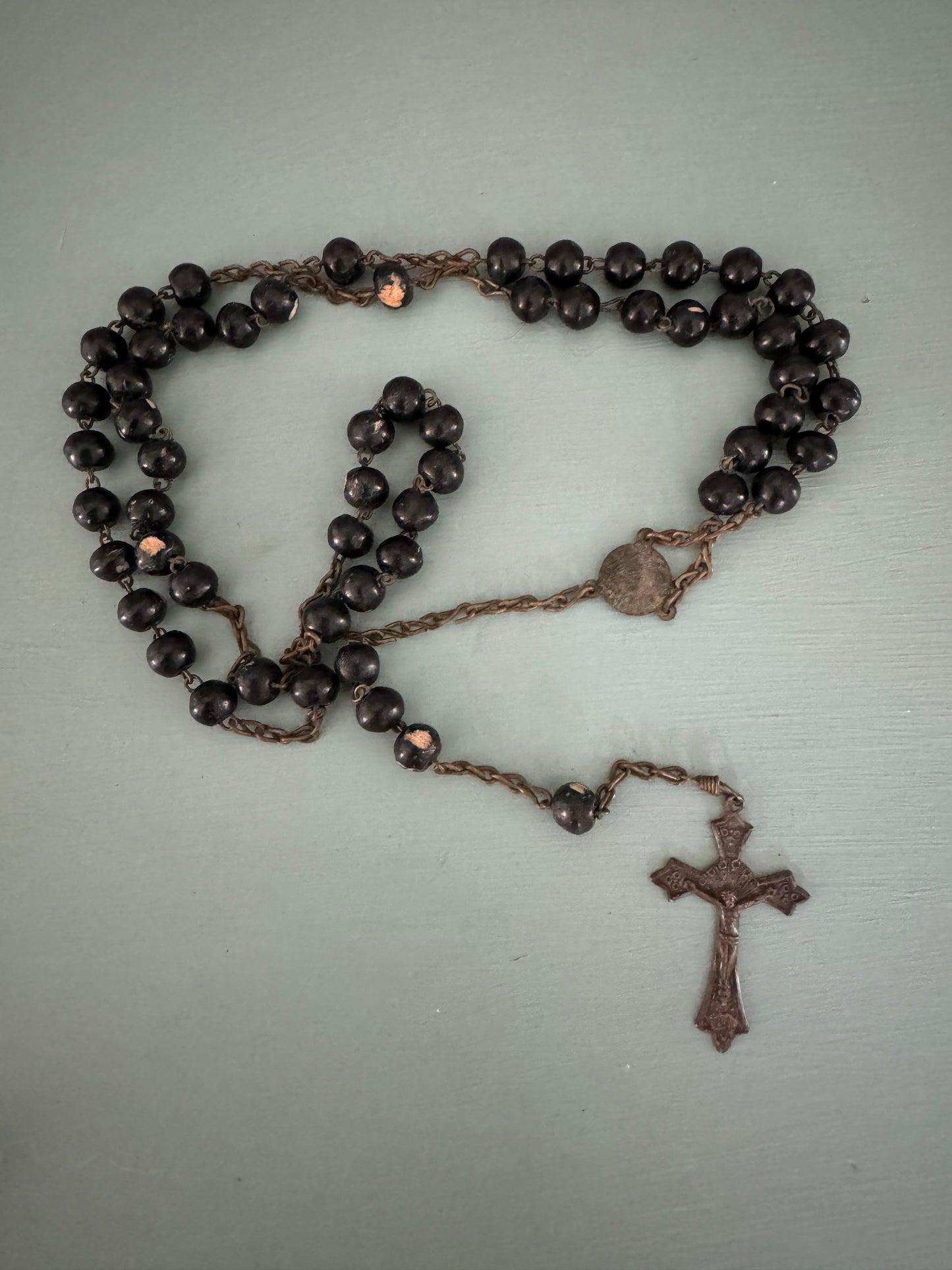 Black & Silver Rosary Vintage