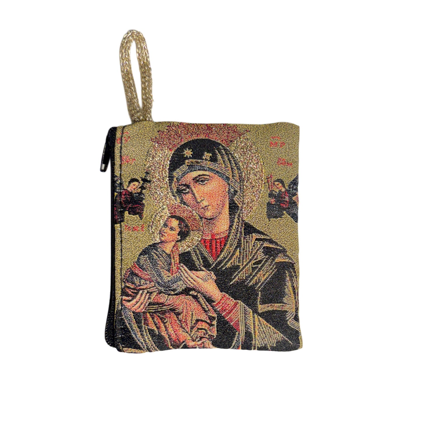 Our Lady of Perpetual Help Tapestry Rosary Pouch