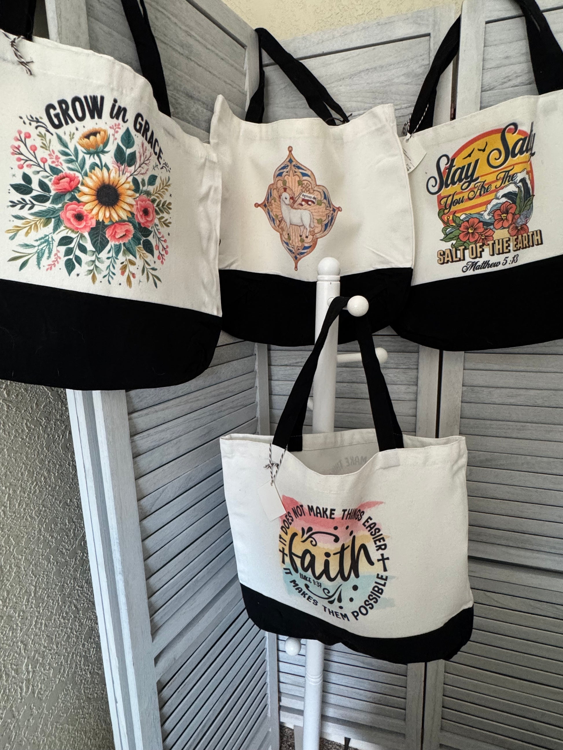 Faith-Inspired Canvas Tote Bag – Niche Boutique