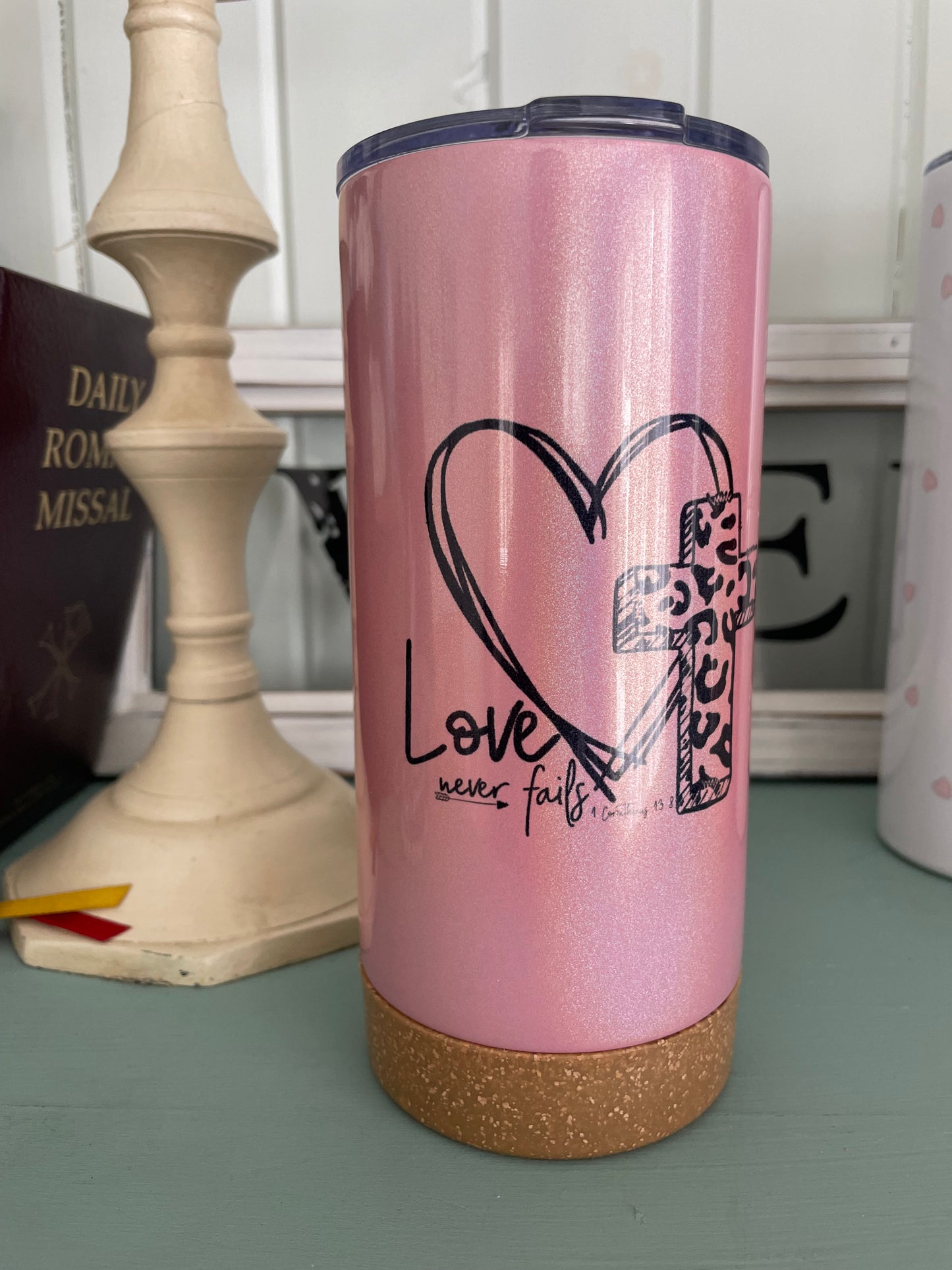 Love Never Fails 17oz Stainless Steel Tumbler