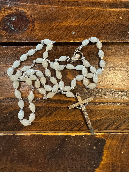 Cloudy White Rosary