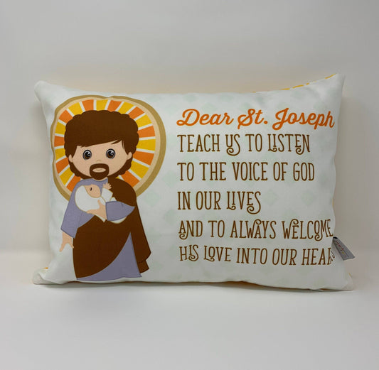 Sweet St. Joseph Prayer Pillow – A Soft Reminder of His Loving Guidance!