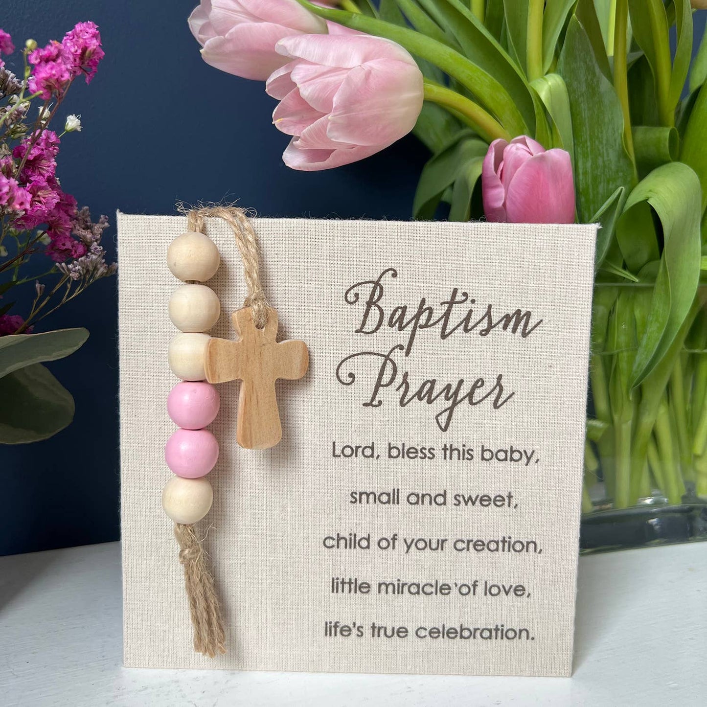 Baptism Prayer Plaque – Catholic Baby Baptism Gift