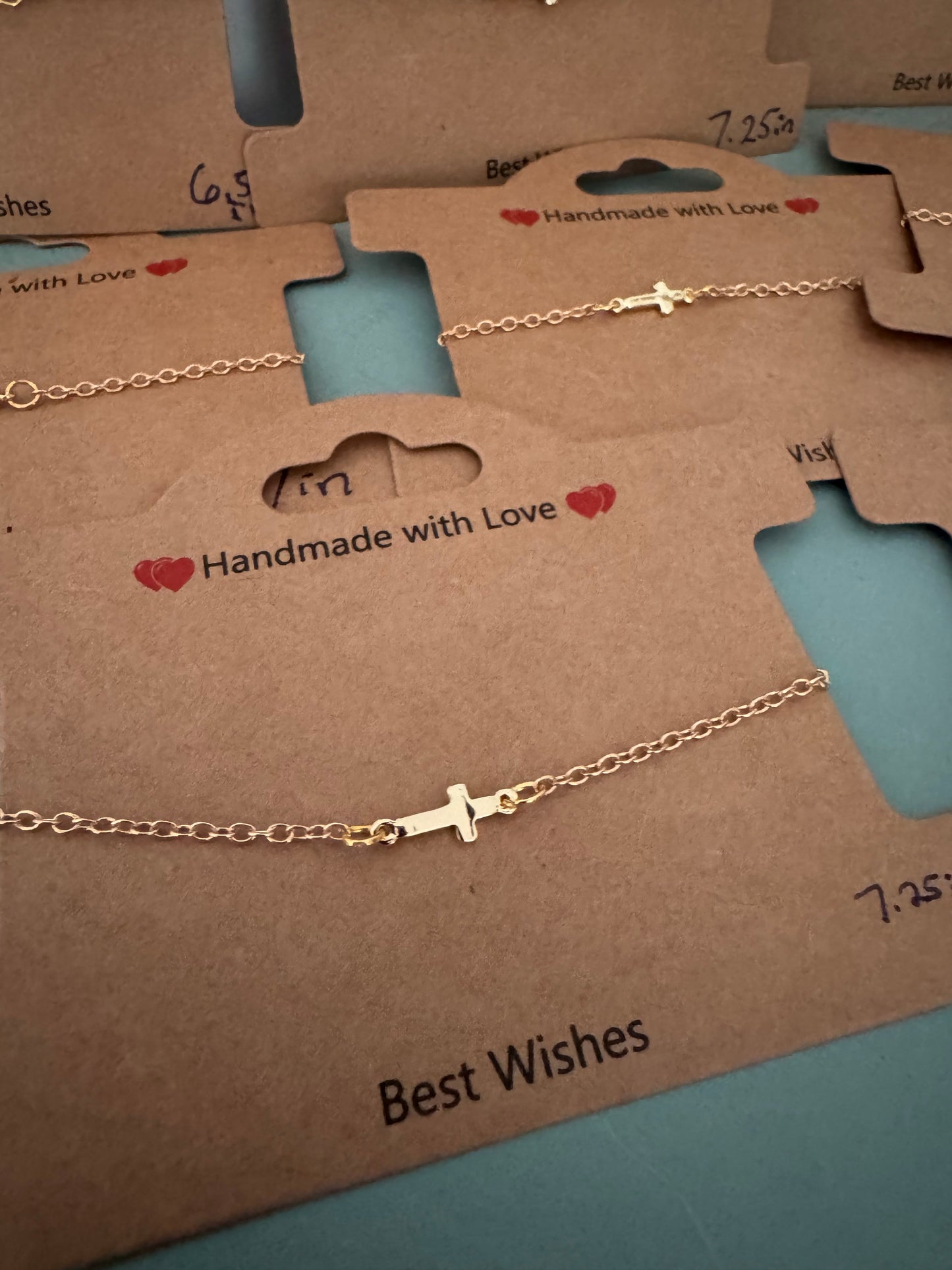 Gold Cross Charm Bracelet