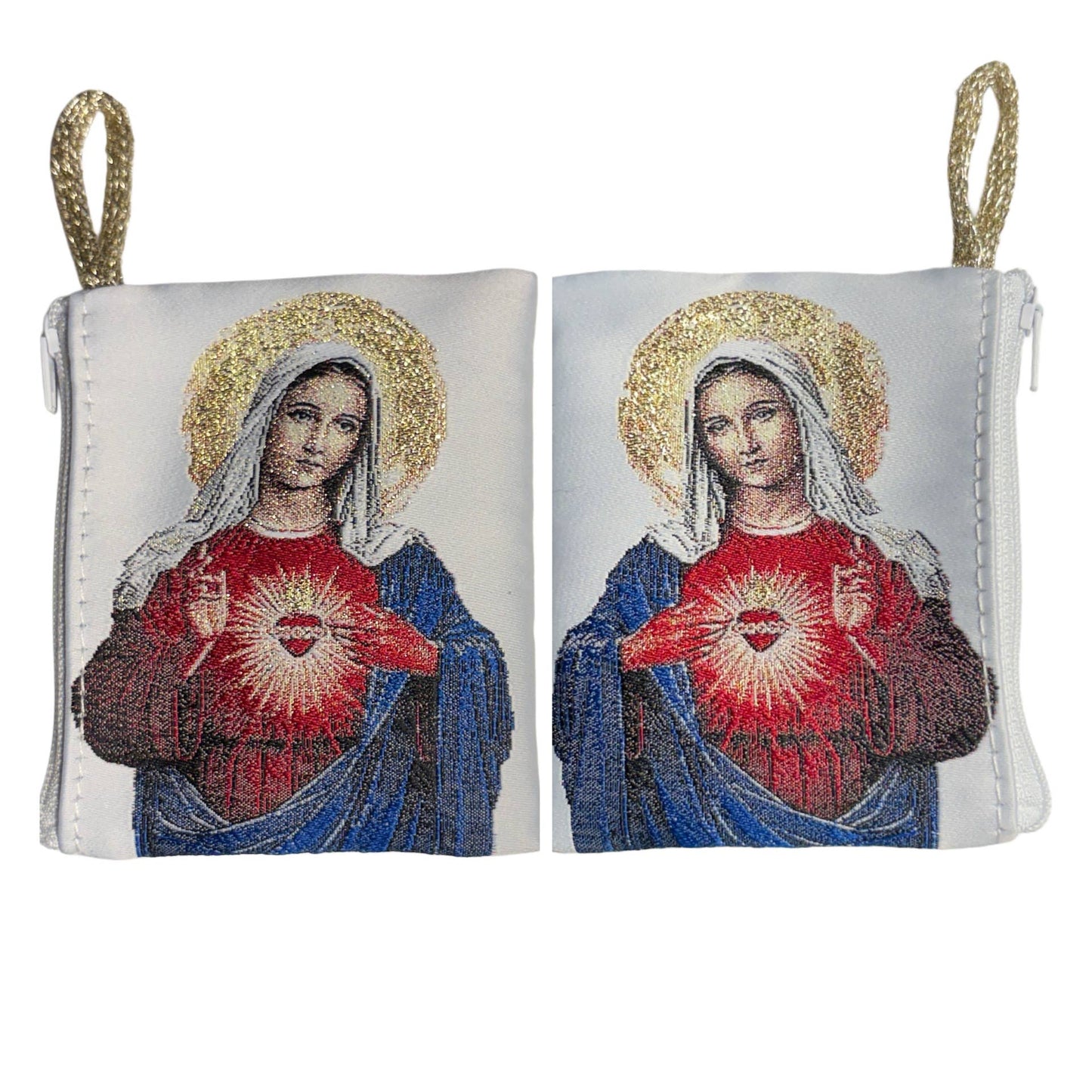 Sacred Heart of Mary Tapestry Zipper Pouch