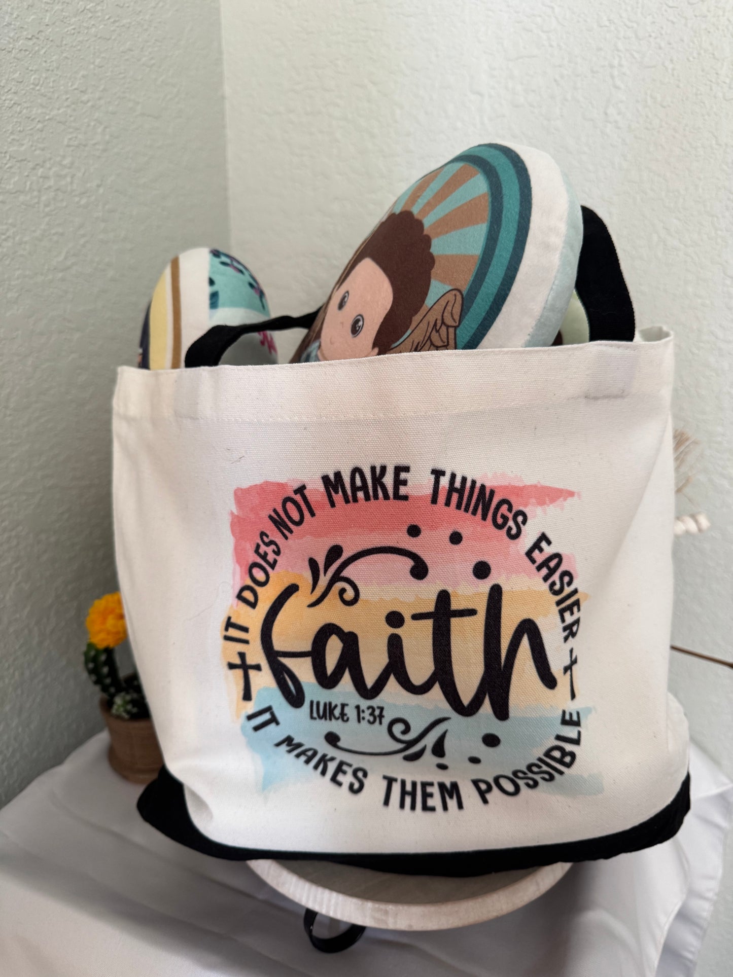 Faith-Inspired Canvas Tote Bag