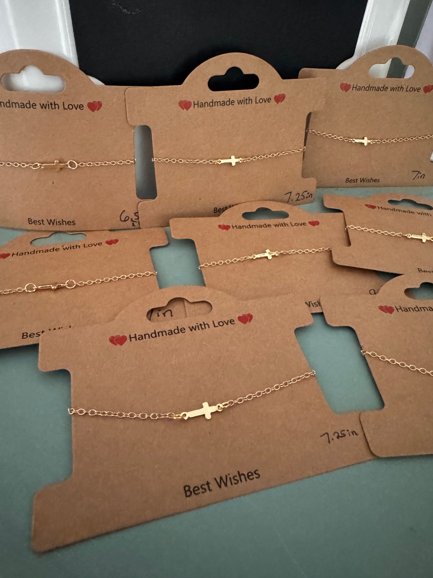 Gold Cross Charm Bracelet