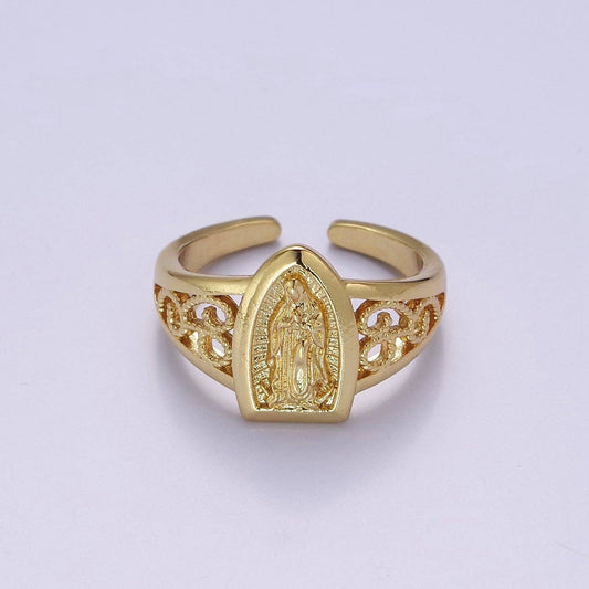 Catholic Our Lady of Guadalupe Virgin Mary Religious Ring sz 6 (adjustable)