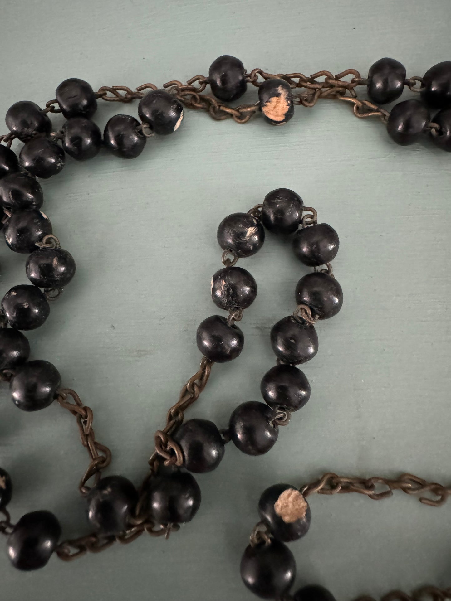 Black & Silver Rosary Vintage