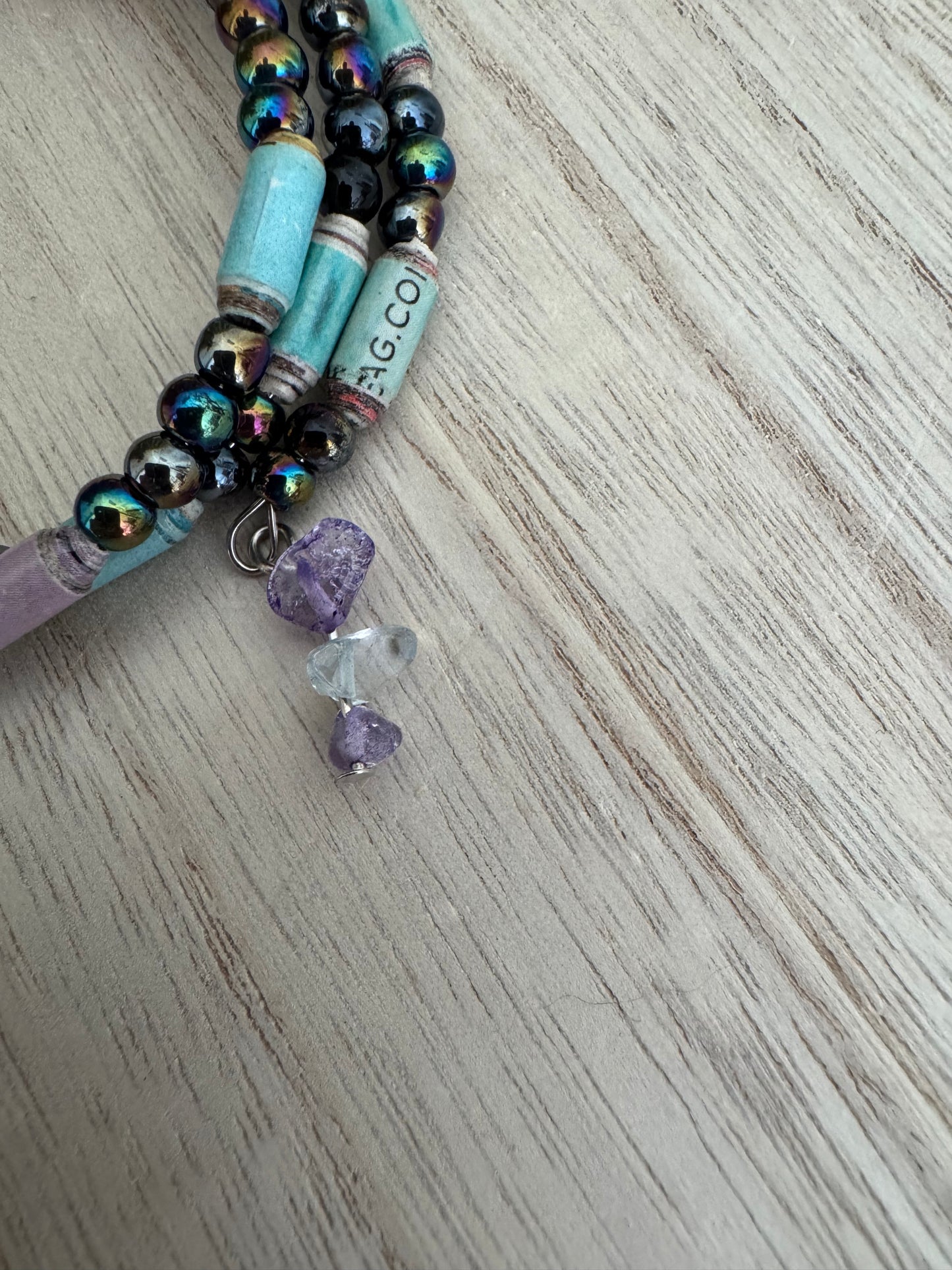 Wire-Wrapped Bracelet with Angel Charm