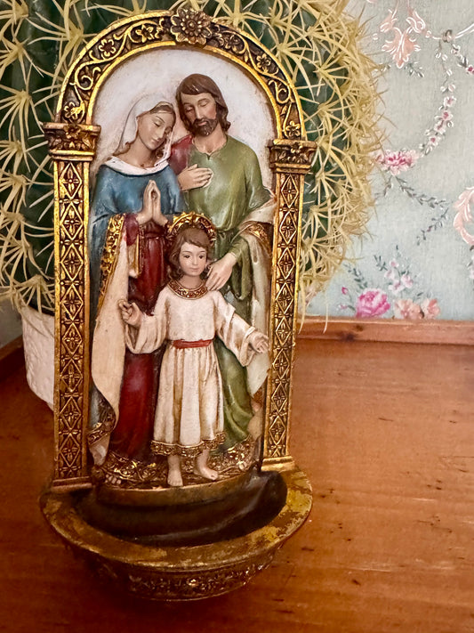Joseph's Studio Holy Family Ornate Holy Water Font