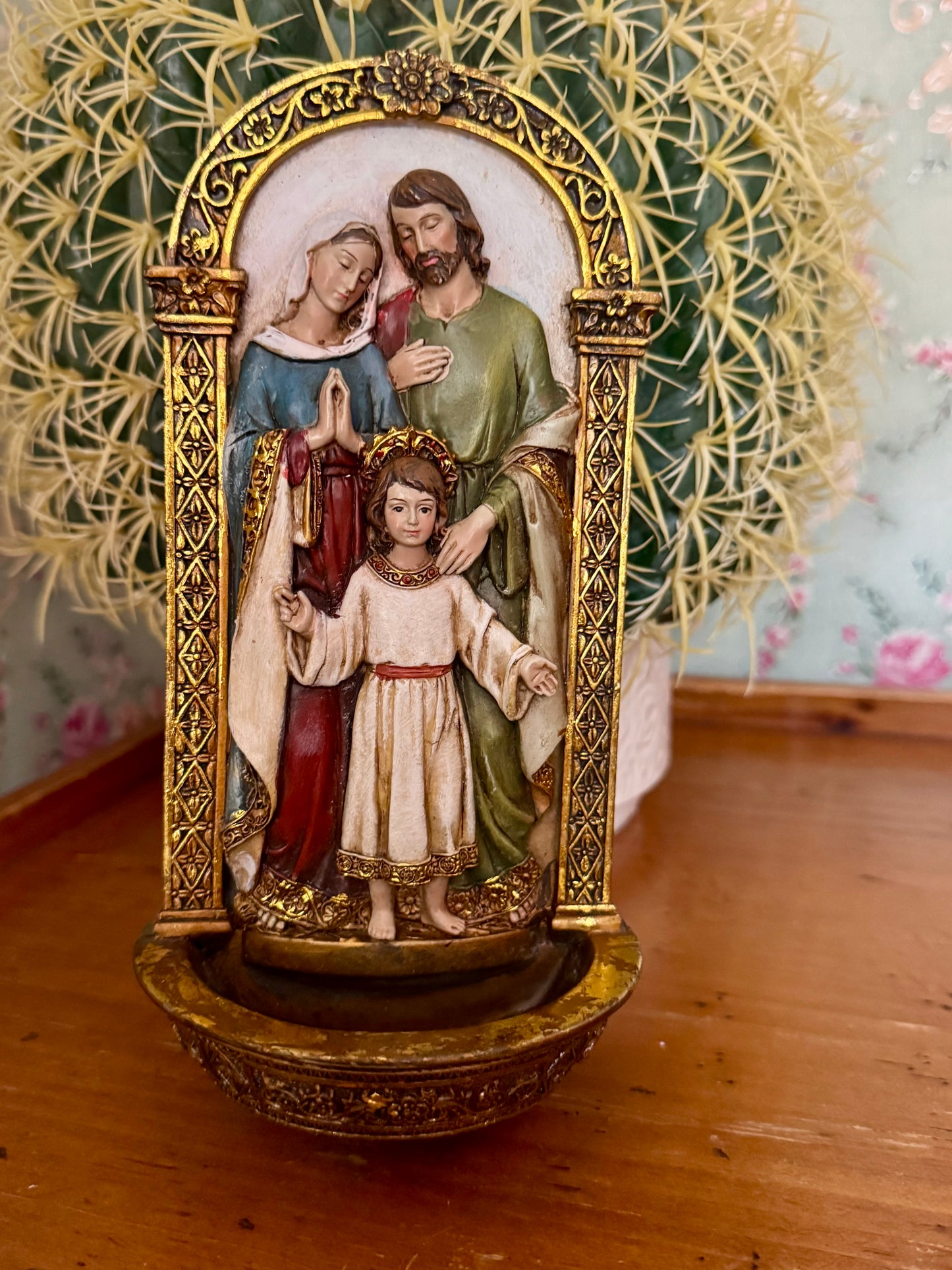 Joseph's Studio Holy Family Ornate Holy Water Font