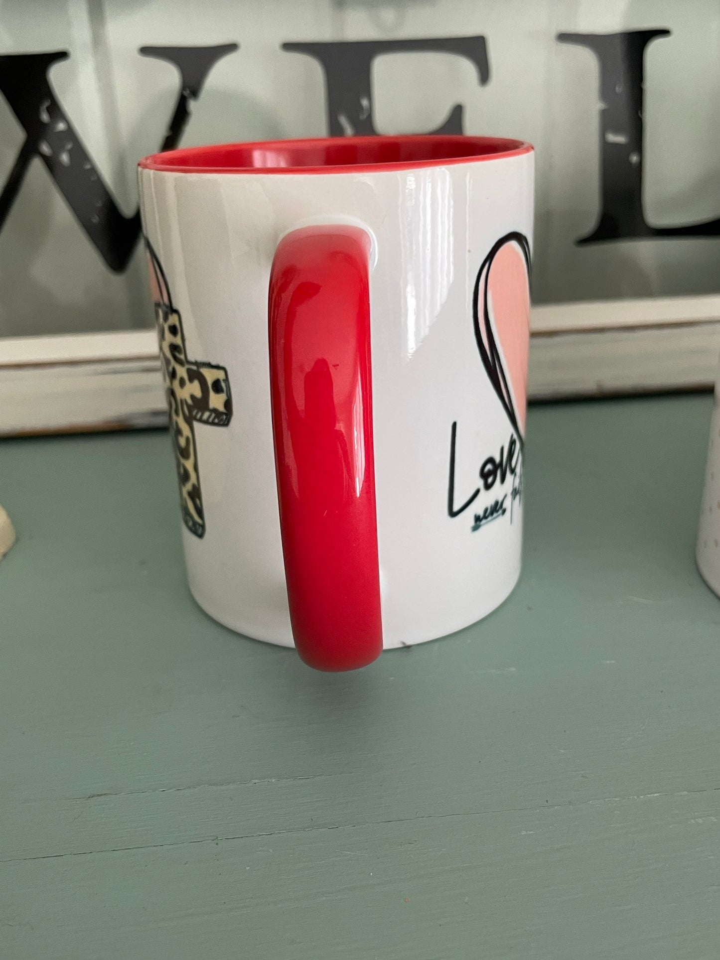 Love never Fails 15oz Coffee Mug