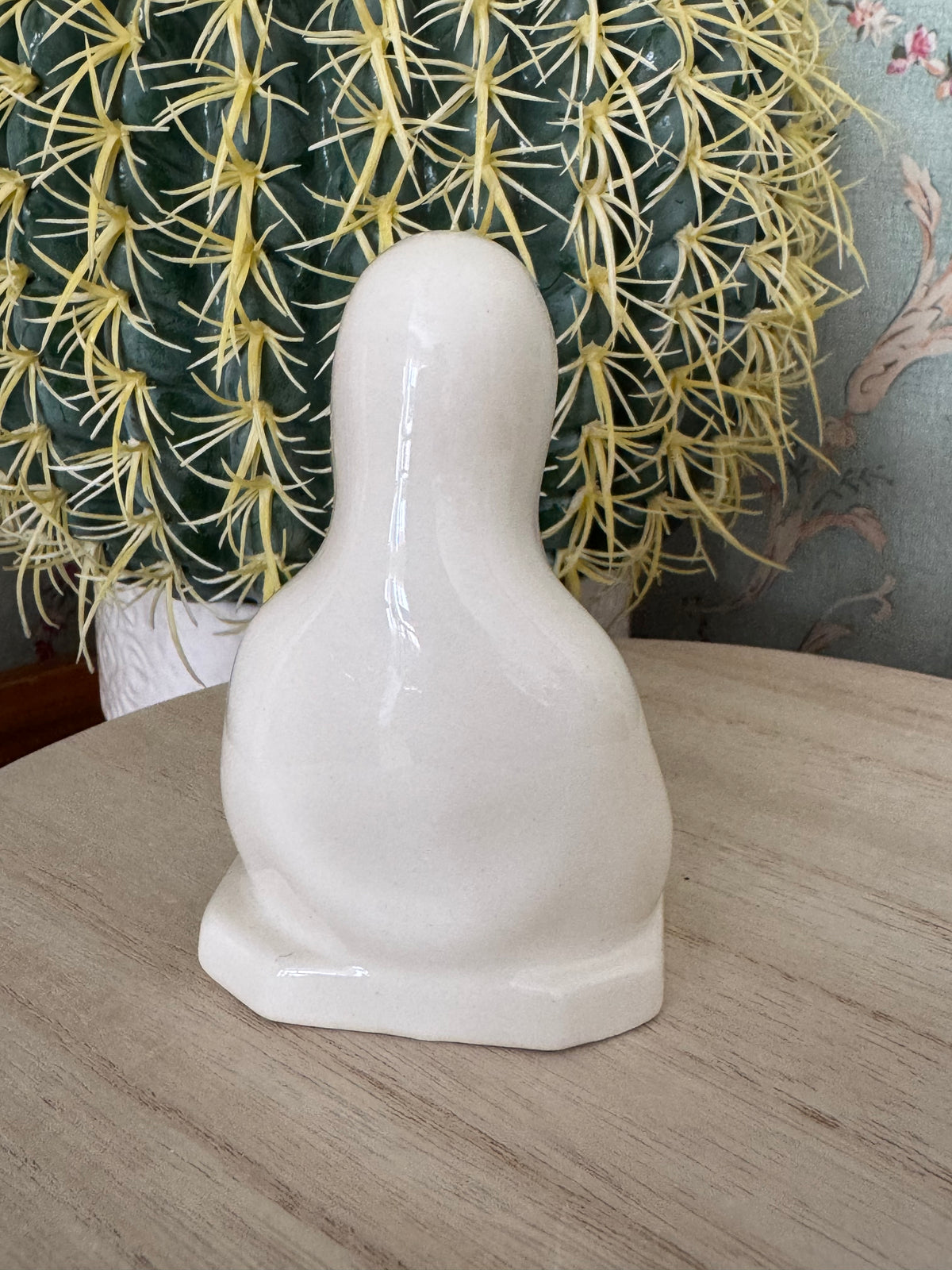 Vintage Goebel W. Germany Milk Glass Mary Statue, 3.75"