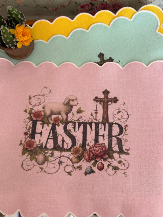 Cross & Lamb Easter Placemat * Various Colors*