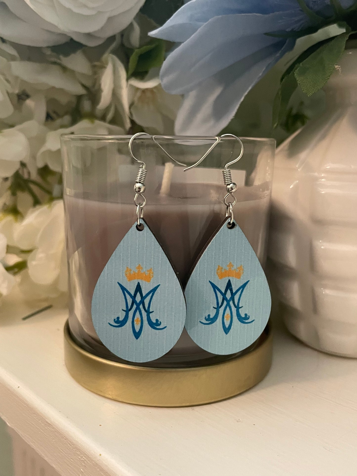 Catholic & Christian Tear Drop Earrings