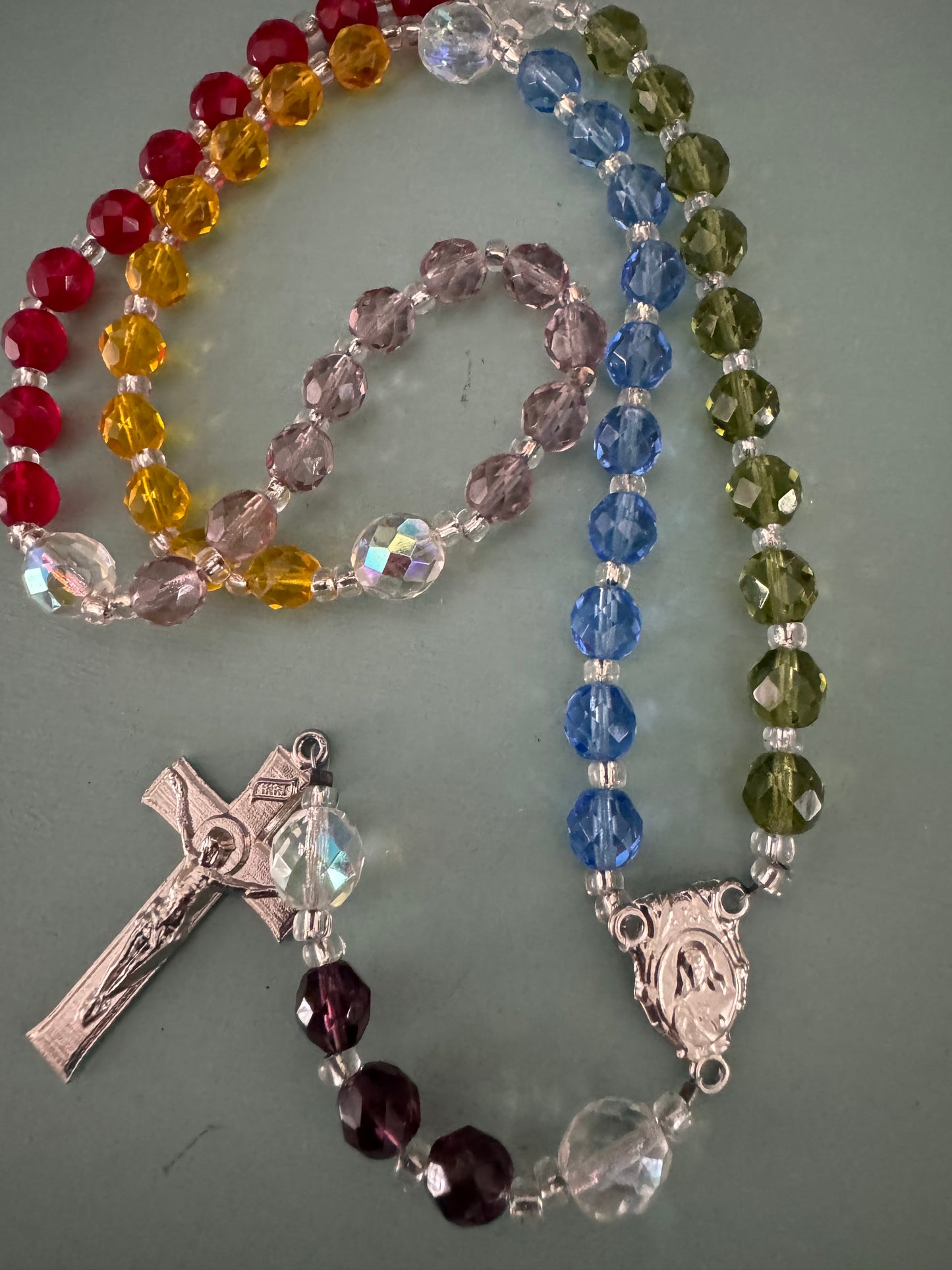 Rainbow Crystal Style Rosary