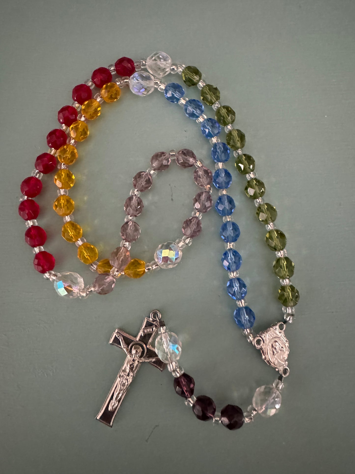 Rainbow Crystal Style Rosary