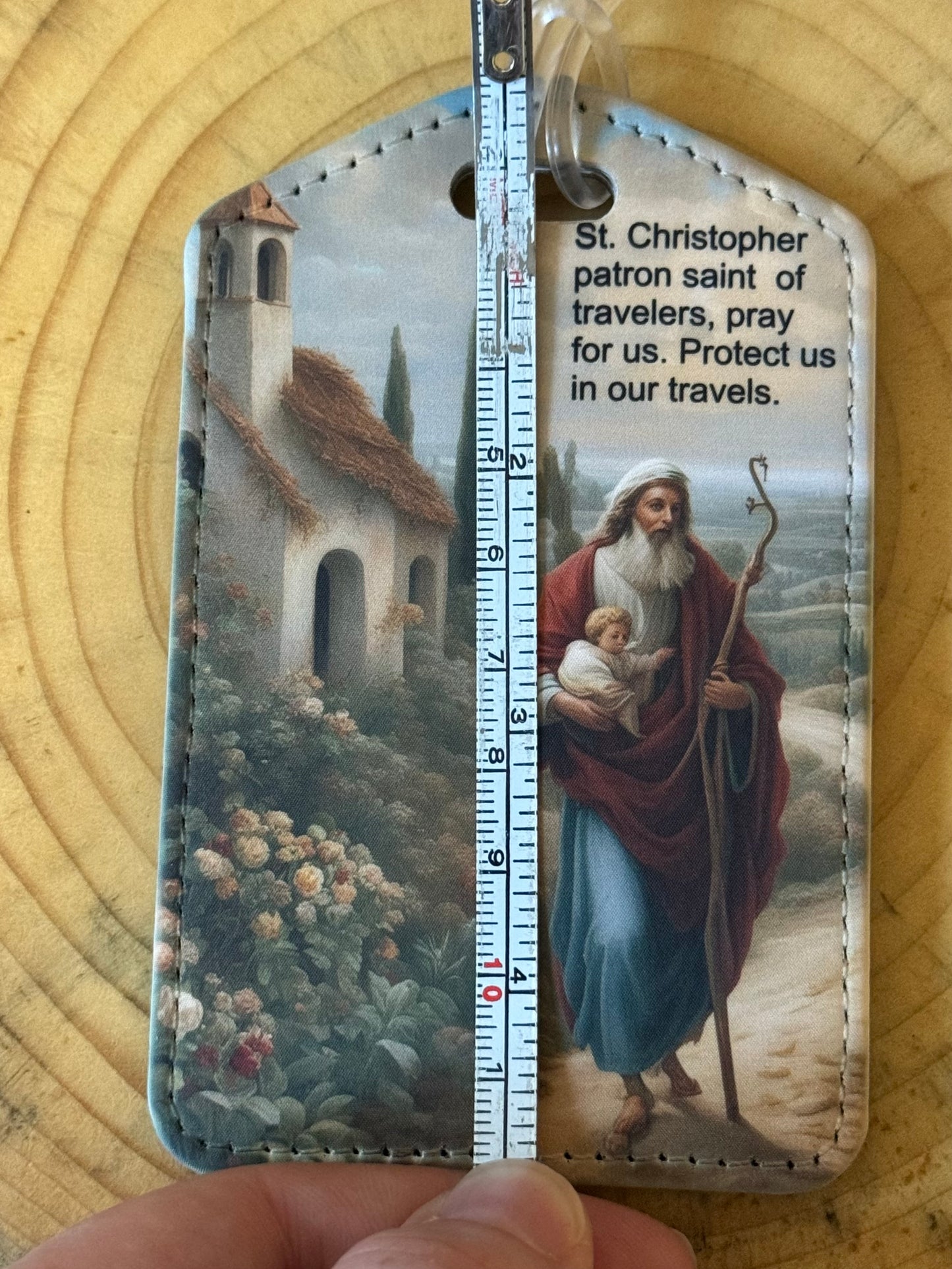 St. Christopher Luggage Tag – "Pray for Us"