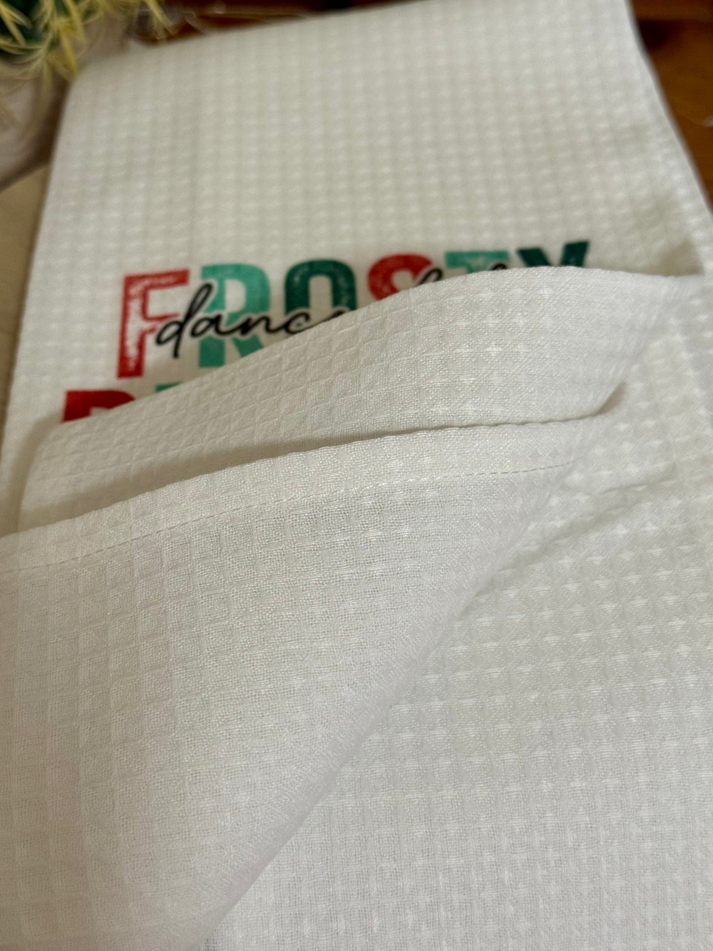 Christmas Waffle Texture Tea Towel * Various Styles!*
