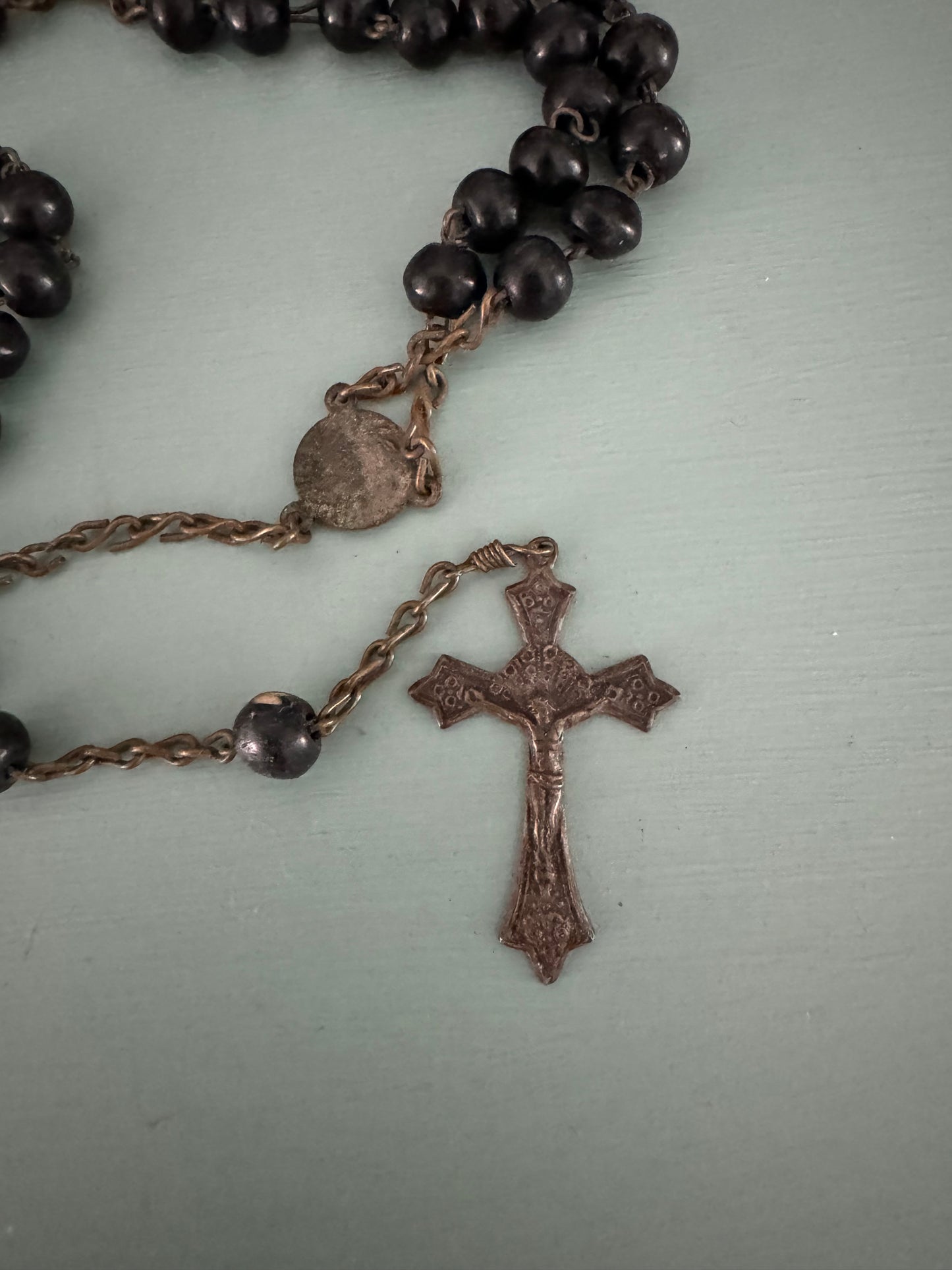 Black & Silver Rosary Vintage