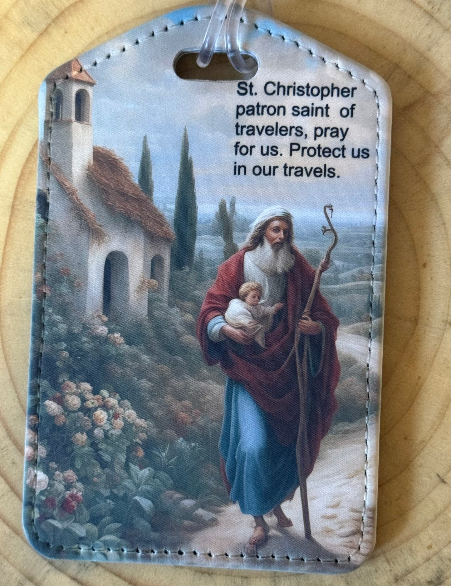 St. Christopher Luggage Tag – "Pray for Us"