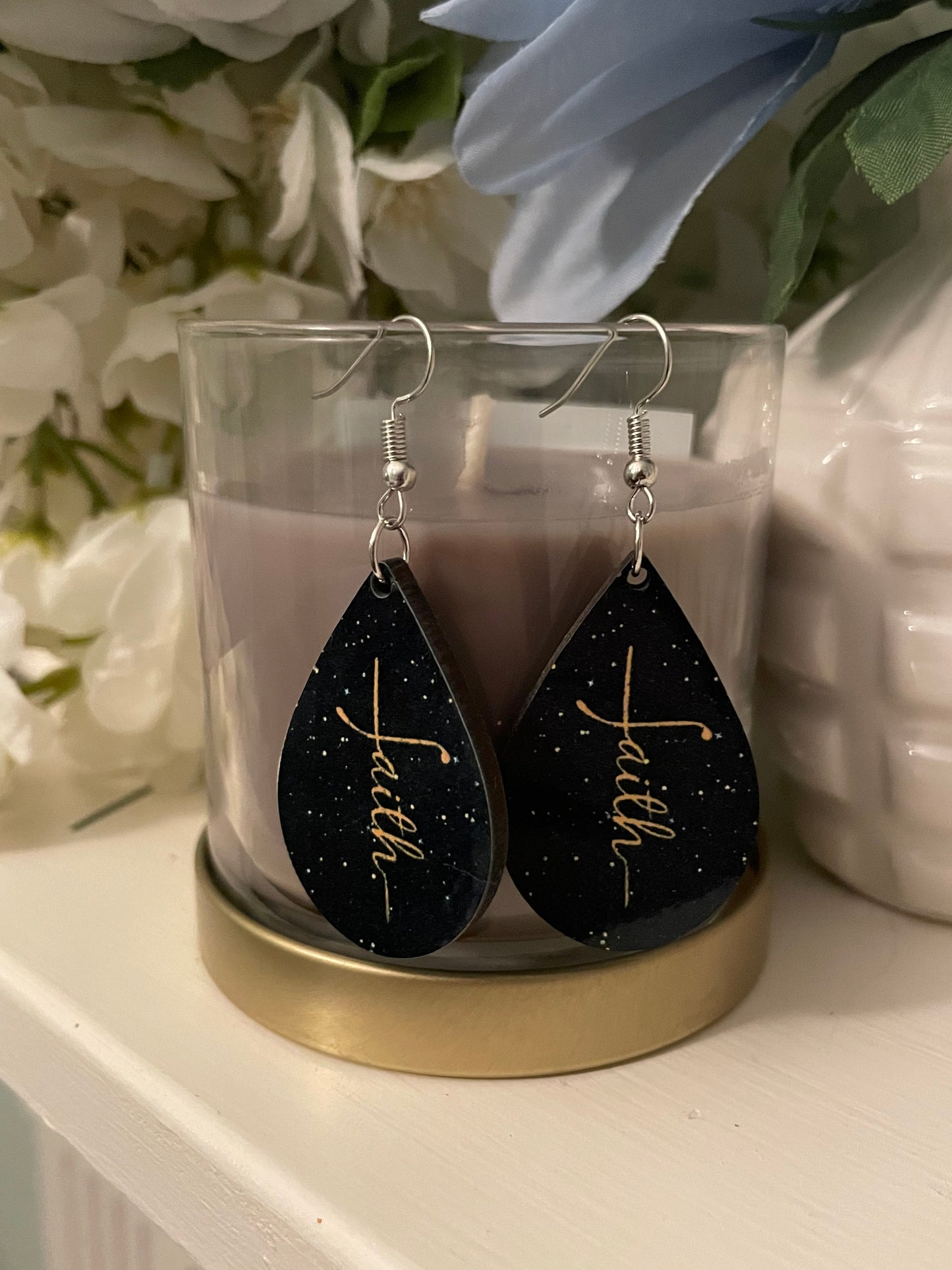 Catholic & Christian Tear Drop Earrings