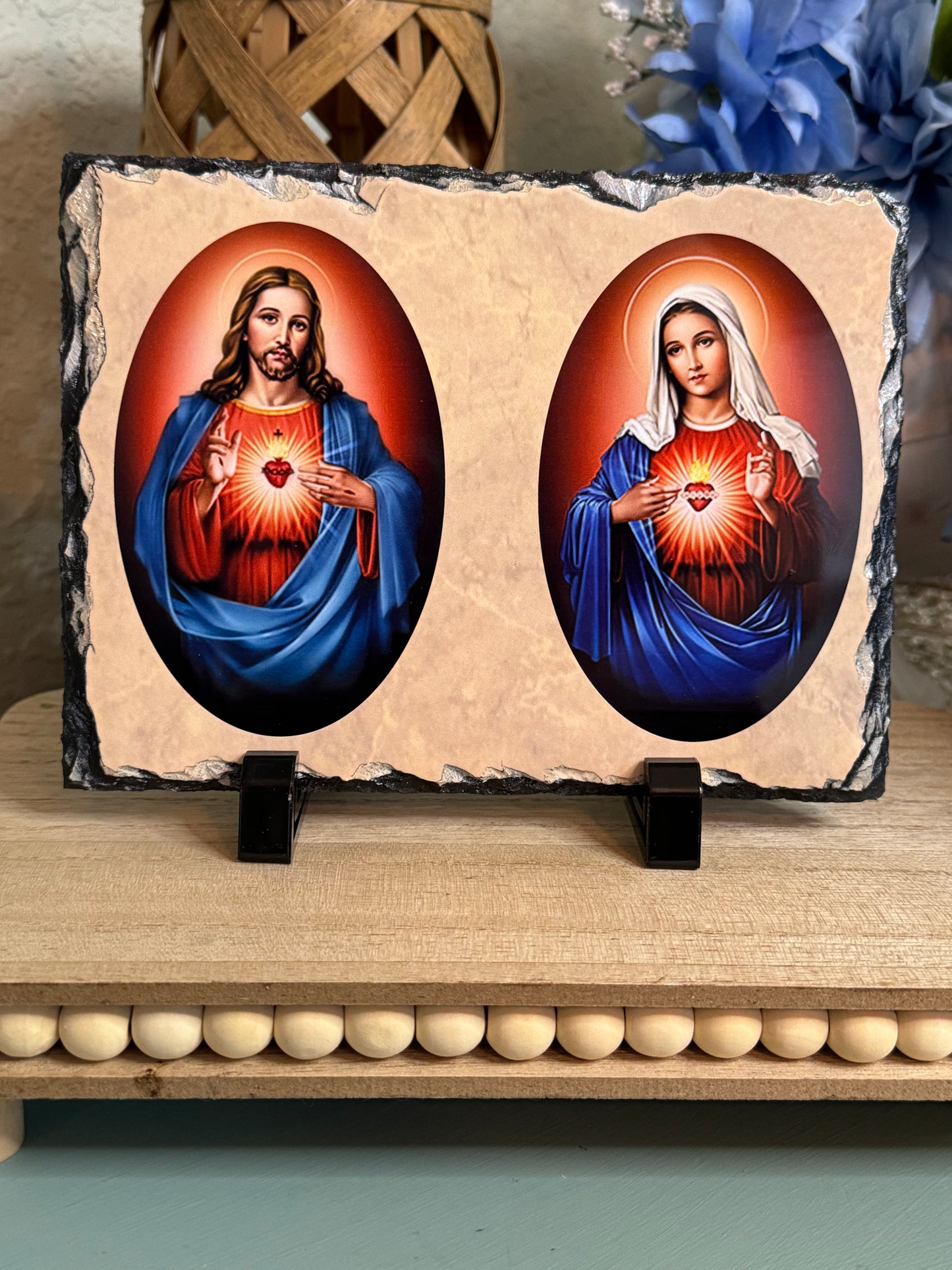 Photo Slate Sacred Heart and Immaculate Heart