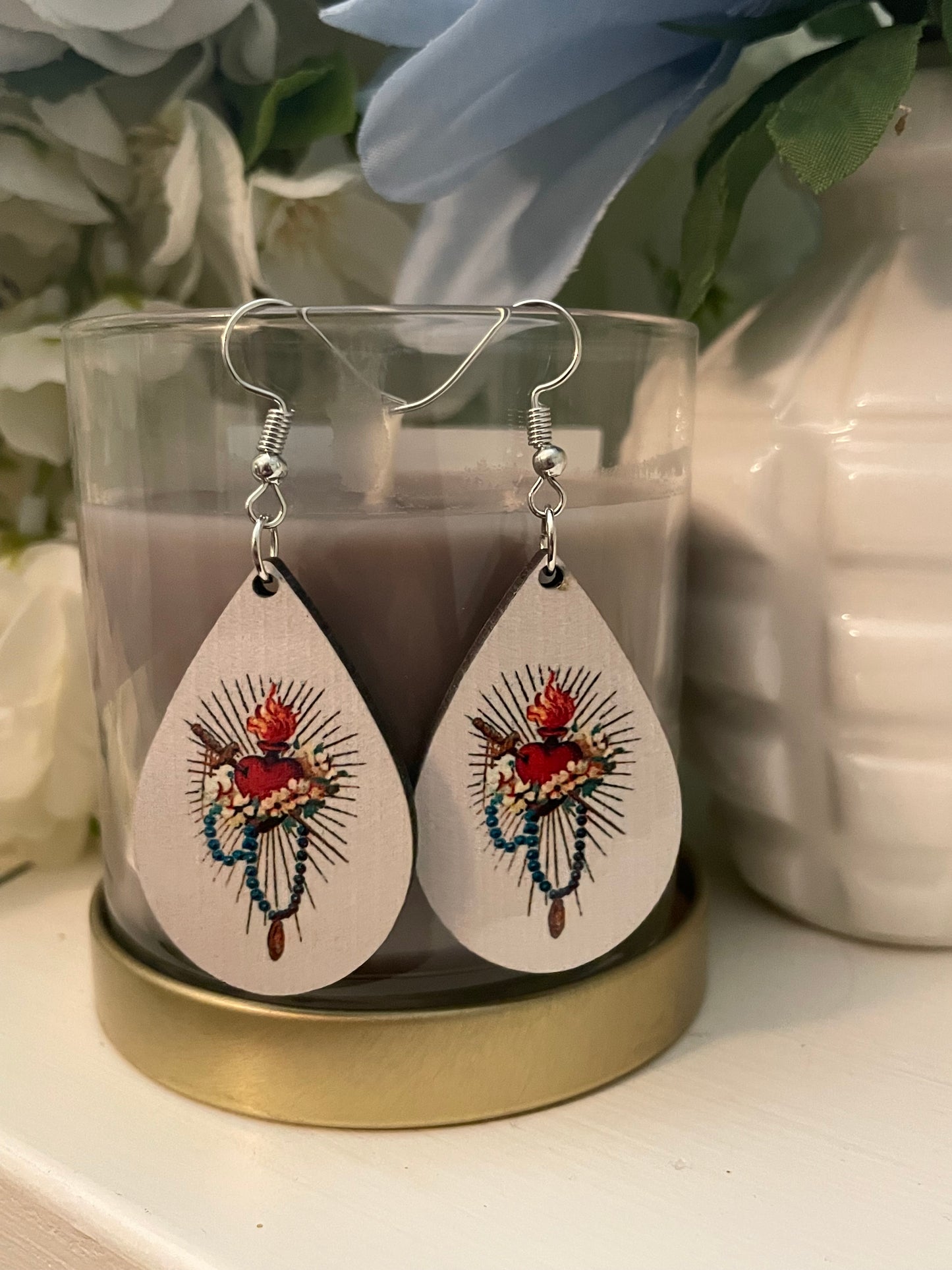 Catholic & Christian Tear Drop Earrings