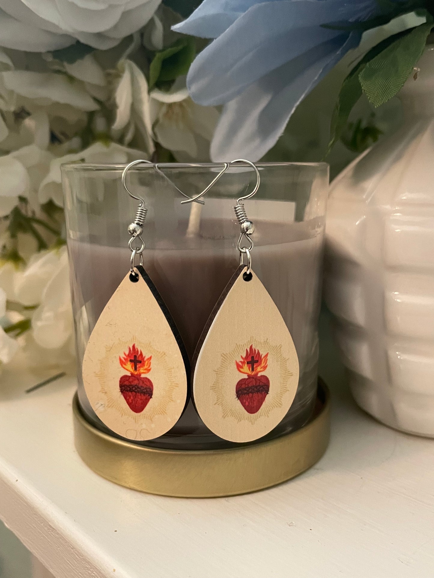 Catholic & Christian Tear Drop Earrings