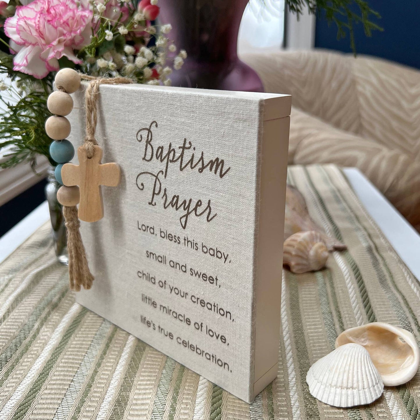 Baptism Prayer Plaque – Catholic Baby Baptism Gift