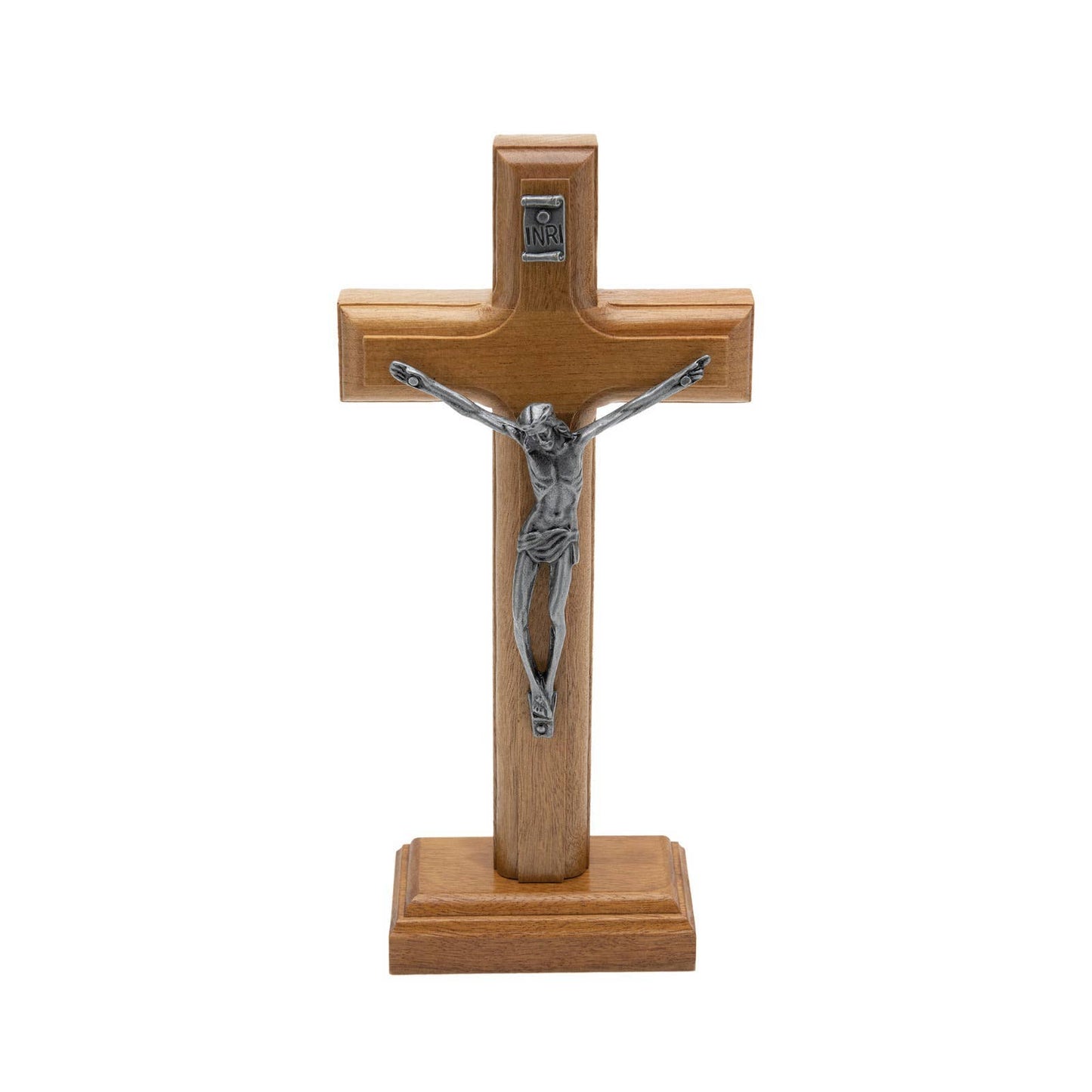 Handcrafted Wooden Cross with Stand