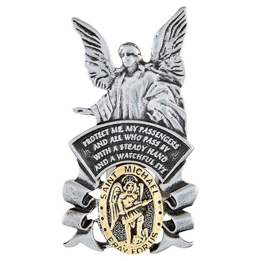St. Michael & Guard Angel Visor Clip