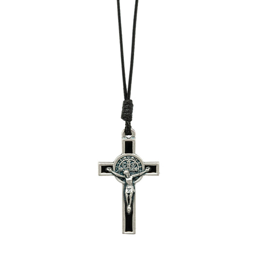 Saint Benedict Crucifix Pendant Necklace – Catholic Jewelry & Faith Gift