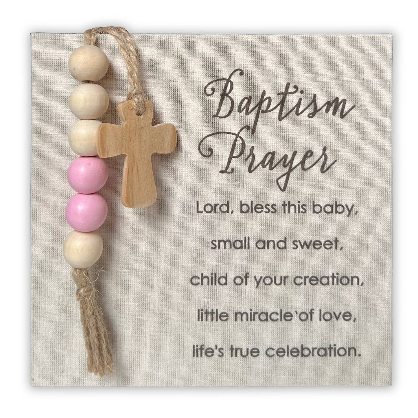 Baptism Prayer Plaque – Catholic Baby Baptism Gift
