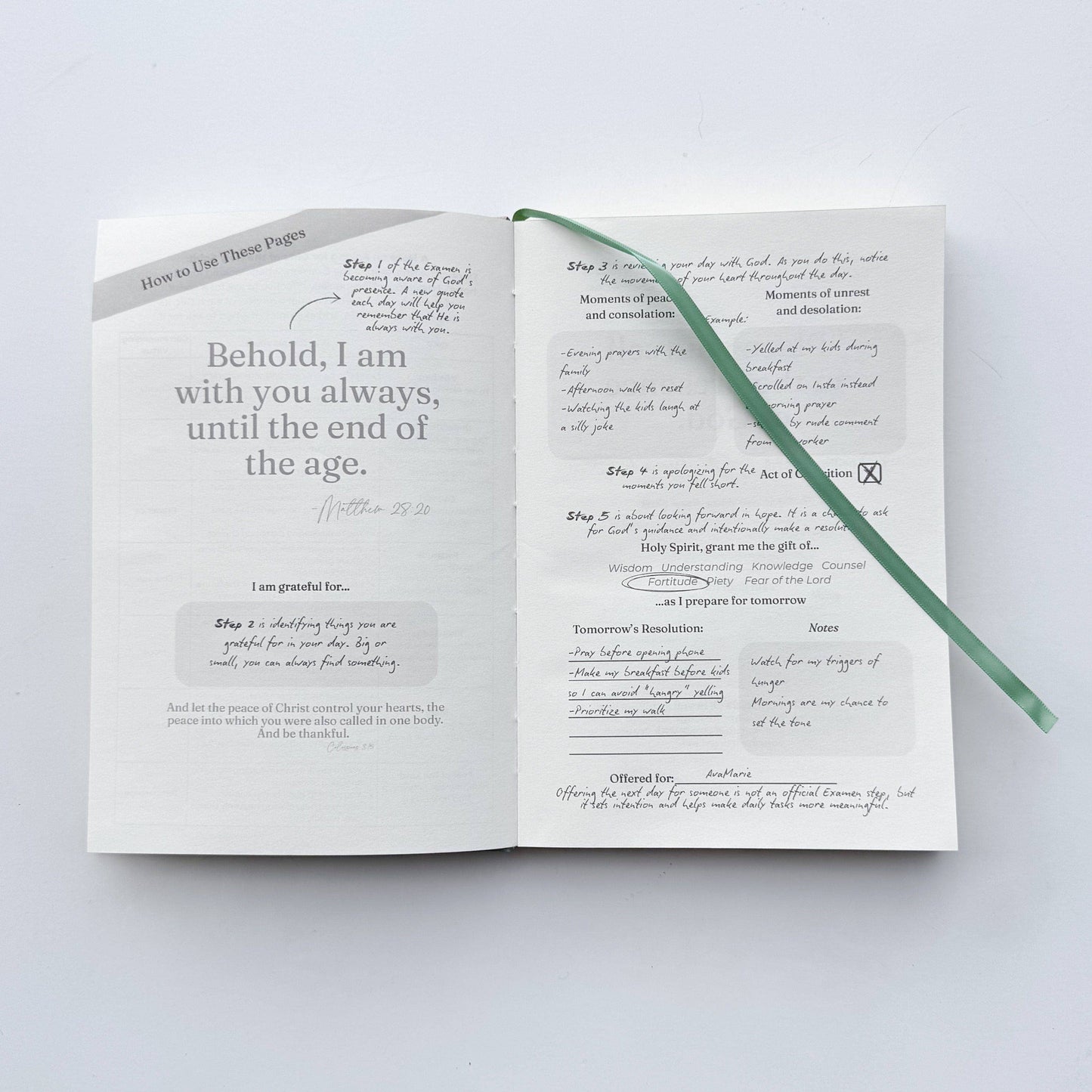 Women's Daily Examen Prayer Journal | Guided Catholic Journal for Daily Reflection