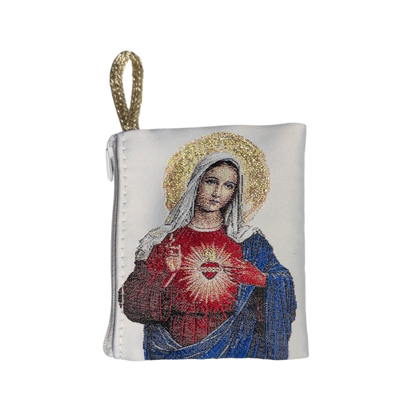 Sacred Heart of Mary Tapestry Zipper Pouch