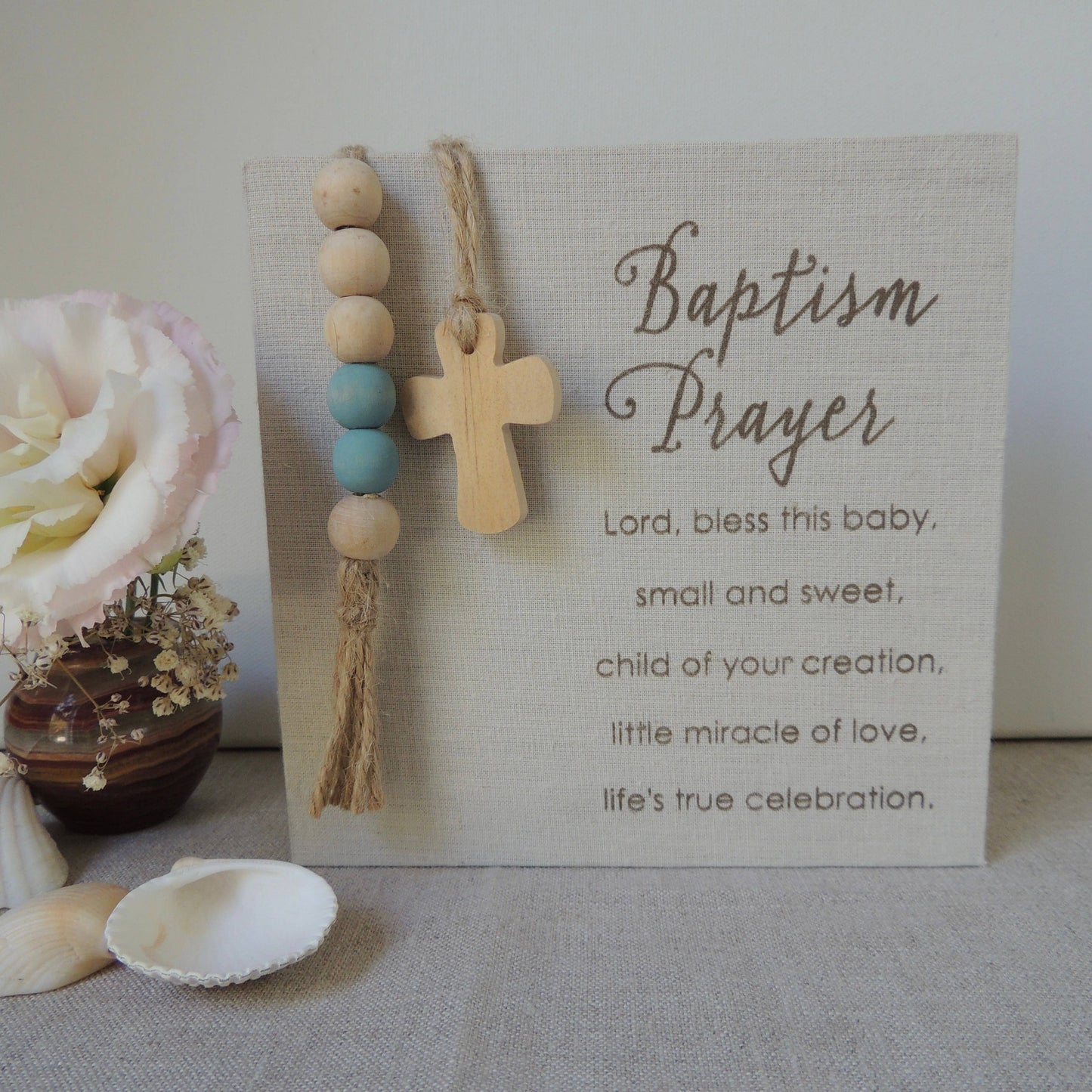 Baptism Prayer Plaque – Catholic Baby Baptism Gift