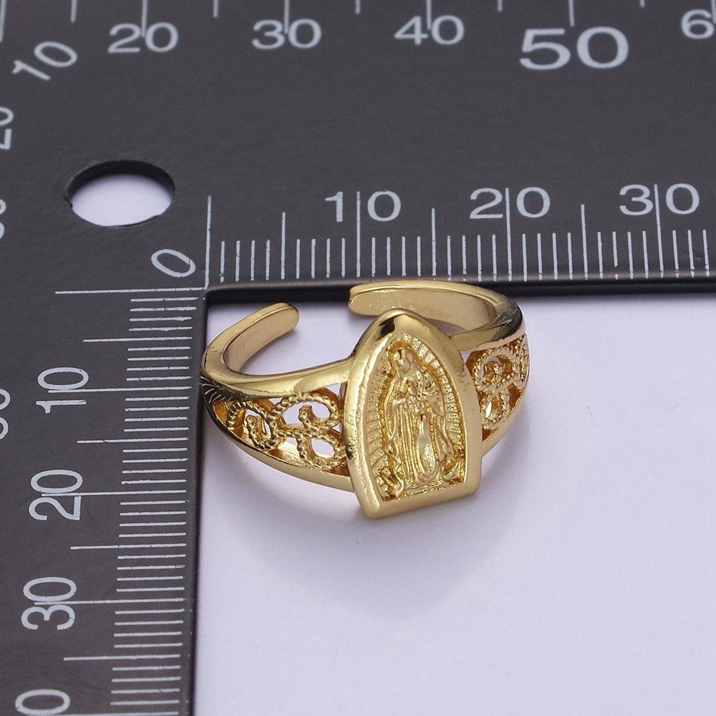 Catholic Our Lady of Guadalupe Virgin Mary Religious Ring sz 6 (adjustable)