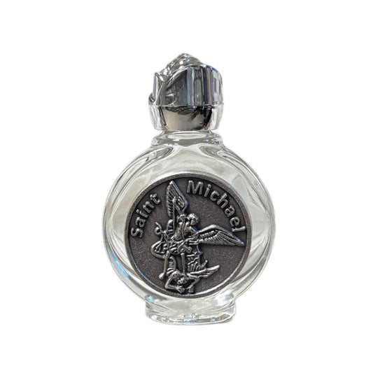 St. Michael Holy Water Bottle – 1 oz Glass Catholic Devotional Bottle