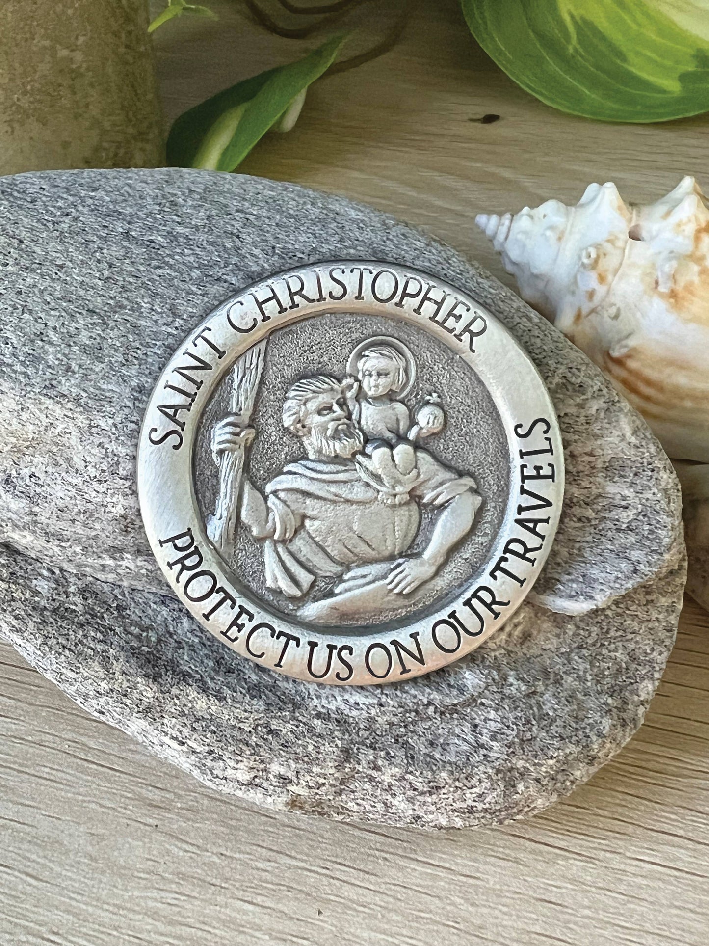 Saint Christopher Visor Clip – Catholic Travel & Protection Gift